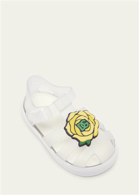 Dolce&Gabbana Girl's DG Logo Jelly Sandals, Baby/Toddler/Kids